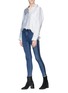 Figure View - Click To Enlarge - RAG & BONE - 'Ankle' stripe outseam skinny jeans