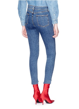 Back View - Click To Enlarge - RAG & BONE - Staggered cuff cropped skinny jeans