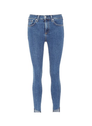 Main View - Click To Enlarge - RAG & BONE - Staggered cuff cropped skinny jeans