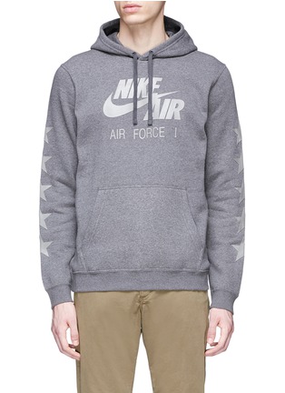 Main View - Click To Enlarge - NIKE - 'Air Force 1' logo patch hoodie