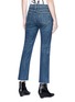 Back View - Click To Enlarge - RAG & BONE - '10 Inch Stove Pipe' staggered cuff cropped jeans