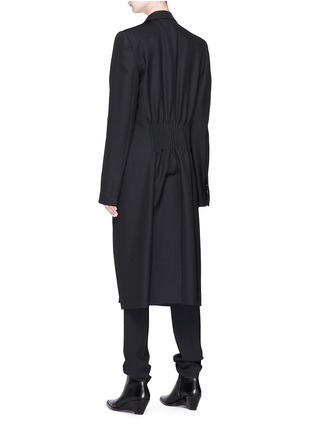 Back View - Click To Enlarge - HAIDER ACKERMANN - 'Classic' ruched back long wool blazer