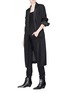 Figure View - Click To Enlarge - HAIDER ACKERMANN - 'Classic' ruched back long wool blazer
