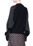 Back View - Click To Enlarge - HAIDER ACKERMANN - Satin sleeve wool-cashmere sweater