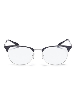 Main View - Click To Enlarge - RAY-BAN - 'Clubmaster' browline round optical glasses