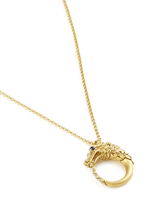 Figure View - Click To Enlarge - JOHN HARDY - Diamond sapphire 18k yellow gold naga pendant necklace