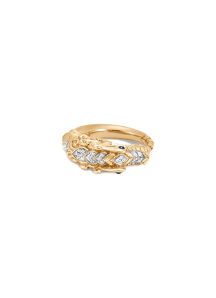 Detail View - Click To Enlarge - JOHN HARDY - Diamond sapphire 18k yellow gold naga ring