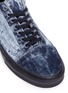 Detail View - Click To Enlarge - VANS - 'Old Skool' velvet flatform unisex sneakers