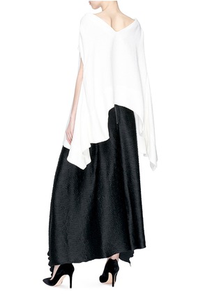 Back View - Click To Enlarge - MATICEVSKI - 'Self Consistent' drape cape back cady top
