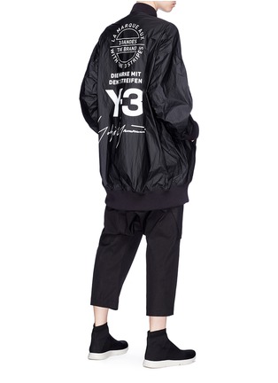 Figure View - Click To Enlarge - Y-3 - Logo print reversible bomber jacket