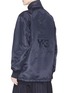 Back View - Click To Enlarge - Y-3 - Logo print retractable hood coach jacket