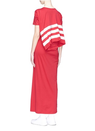 Figure View - Click To Enlarge - Y-3 - 3-Stripes layered back maxi dress