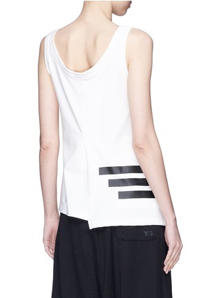 Back View - Click To Enlarge - Y-3 - 3-Stripes asymmetric tank top