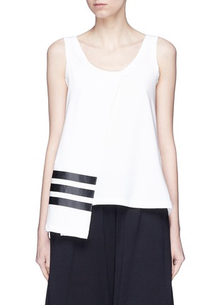 Main View - Click To Enlarge - Y-3 - 3-Stripes asymmetric tank top