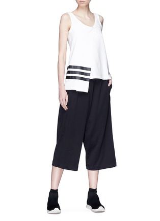 Figure View - Click To Enlarge - Y-3 - 3-Stripes asymmetric tank top