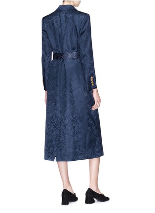 Figure View - Click To Enlarge - BLAZÉ MILANO - 'Tuiga' belted cheetah print silk jacquard blazer dress