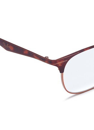 Detail View - Click To Enlarge - RAY-BAN - 'RB6346' tortoiseshell metal square optical glasses
