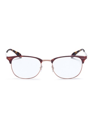 Main View - Click To Enlarge - RAY-BAN - 'RB6346' tortoiseshell metal square optical glasses
