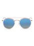 Main View - Click To Enlarge - RAY-BAN - 'RB3647-N' round double bridge sunglasses