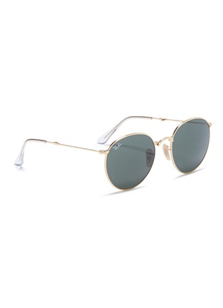 Figure View - Click To Enlarge - RAY-BAN - 'RB3532' round metal folding sunglasses