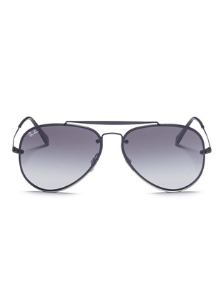 Main View - Click To Enlarge - RAY-BAN - 'Blaze' metal aviator sunglasses