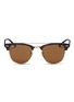 Main View - Click To Enlarge - RAY-BAN - 'Clubmaster' metal rim acetate square sunglasses