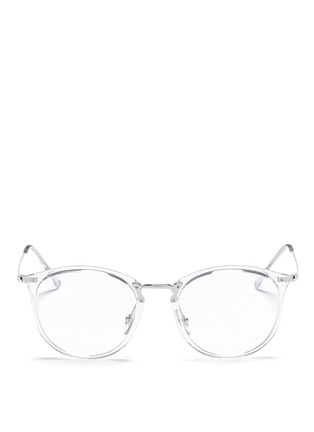 Main View - Click To Enlarge - RAY-BAN - 'RB7140' acetate front metal Wayfarer optical glasses
