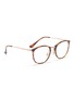 Figure View - Click To Enlarge - RAY-BAN - 'RB7140' metal temple tortoiseshell acetate round optical glasses