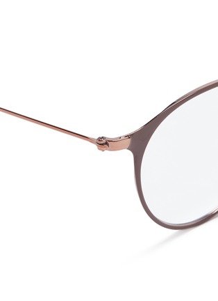 Detail View - Click To Enlarge - RAY-BAN - 'RB6378F' metal round optical glasses