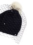 Detail View - Click To Enlarge - BERNSTOCK SPEIRS - Pompom veil cashmere beanie