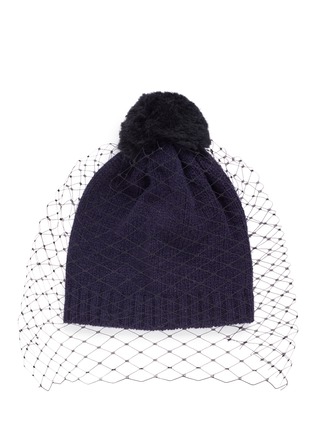 Main View - Click To Enlarge - BERNSTOCK SPEIRS - Pompom veil wool beanie