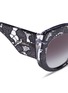 Detail View - Click To Enlarge - - - Lace inlay acetate cat eye sunglasses