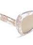 Detail View - Click To Enlarge - - - Metal bridge lace inlay acetate cat eye sunglasses