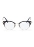 Main View - Click To Enlarge - MIU MIU - Coated brow bar cat eye optical glasses