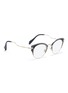 Figure View - Click To Enlarge - MIU MIU - Coated brow bar cat eye optical glasses