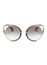 Main View - Click To Enlarge - MIU MIU - Colourblock cutout metal cat eye sunglasses