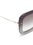 Detail View - Click To Enlarge - MIU MIU - Metal temple mounted lens glitter acetate square sunglasses