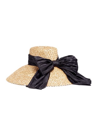 Main View - Click To Enlarge - EUGENIA KIM - 'Mirabel' satin bow sun hat