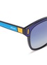 Detail View - Click To Enlarge - PRADA - Colourblock acetate square sunglasses