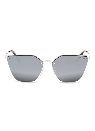 Main View - Click To Enlarge - PRADA - Mounted lens angular cat eye sunglasses