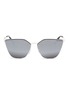 Main View - Click To Enlarge - PRADA - Mounted lens angular cat eye sunglasses