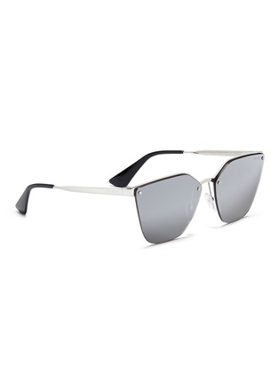 Figure View - Click To Enlarge - PRADA - Mounted lens angular cat eye sunglasses