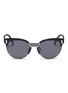 Main View - Click To Enlarge - PRADA - Acetate brow bar round sunglasses