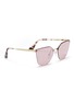 Figure View - Click To Enlarge - PRADA - Mount floral lens metal angular cat eye sunglasses