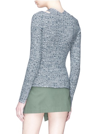 Back View - Click To Enlarge - PORTS 1961 - Cutout shoulder cardigan
