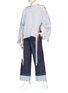 Figure View - Click To Enlarge - PORTS 1961 - Fringe outseam sweatshirt