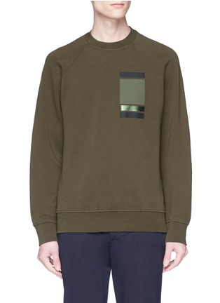 Main View - Click To Enlarge - NEIL BARRETT - Square stripe print sweatshirt