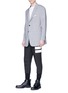Figure View - Click To Enlarge - NEIL BARRETT - Stripe outseam cropped pants