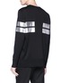 Back View - Click To Enlarge - NEIL BARRETT - Metallic stripe print sweater