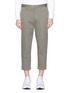 Main View - Click To Enlarge - NEIL BARRETT - Stripe cuff cropped twill pants